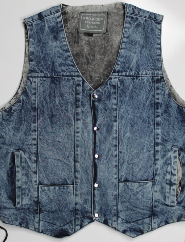 1139 - Stone Washed Antique Blue Denim Vest